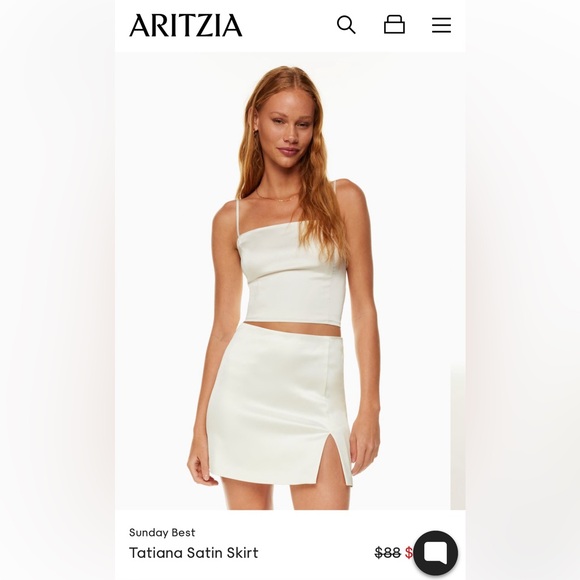 Tatiana Satin Skirt - Picture 3 of 3